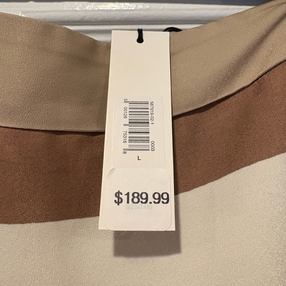 Banana Republic Cream and Brown Maxi A-Line Skirt - Picture 4 of 4